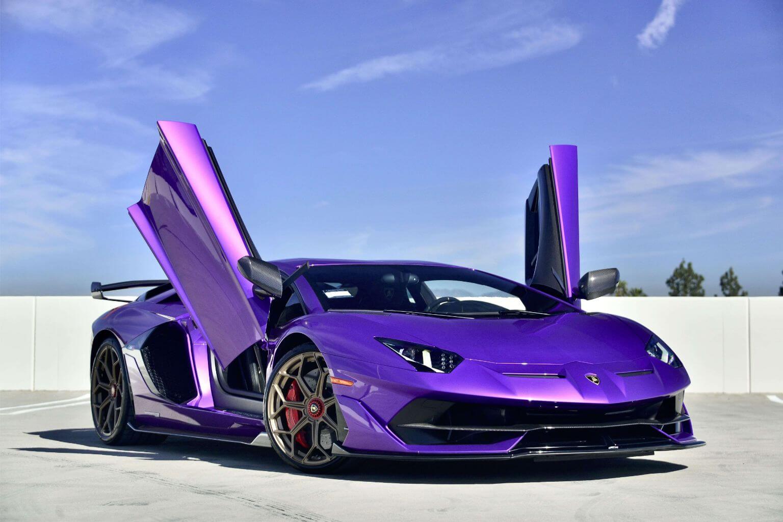 Lamborghini Aventador SVJ Purple
